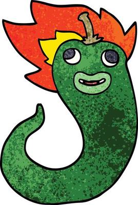 cartoon doodle hot chilly