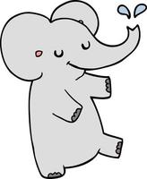 elefante bailando de dibujos animados vector