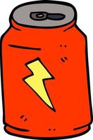 cartoon doodle energy drink vector