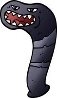 cartoon doodle monster leech vector