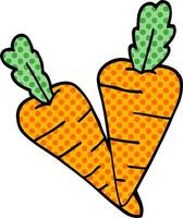 cartoon doodle carrots vector