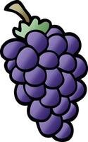 cartoon doodle bunch of grapes vector