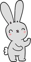 cute cartoon rabbit vector