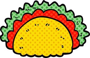 cartoon doodle taco vector