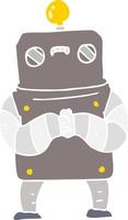 flat color style cartoon robot vector