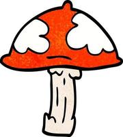 cartoon doodle poisonous toadstool vector