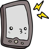 cartoon mobile phone vector