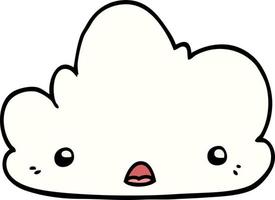 cute cartoon cloud vector