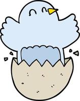 cartoon hatching chicken vector