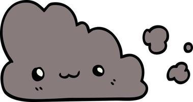 cute cartoon cloud vector