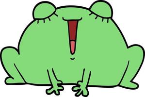 cute cartoon frog vector