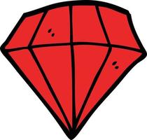 cartoon tattoo diamond vector