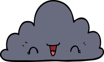 cute cartoon cloud vector