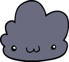 cute cartoon cloud vector