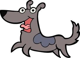 happy dog cartoon vector