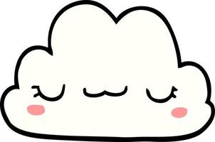 cute cartoon cloud vector