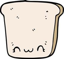cartoon slice of bread vector