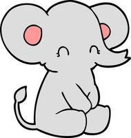 cute cartoon elephant vector