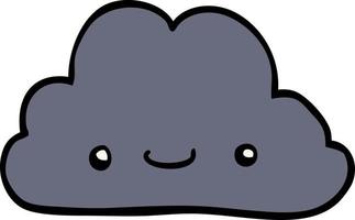 cute cartoon cloud vector