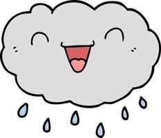 happy cartoon cloud vector