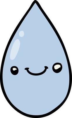 cartoon cute raindrop