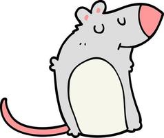 cartoon fat rat vector