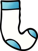 cartoon doodle sock vector