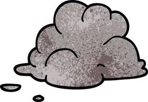 cartoon doodle storm cloud vector