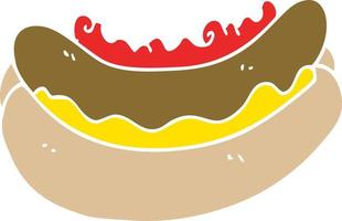 cartoon doodle of a hotdog vector