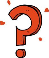 cartoon question mark vector