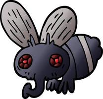 garabato de dibujos animados de una mosca vector