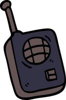 cartoon doodle walkie talkie vector