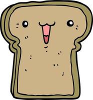 cute cartoon toast vector
