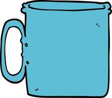 cartoon camping cup of coffee vector