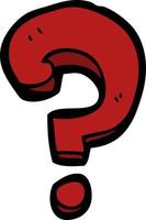 cartoon question mark vector