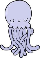 cute cartoon jellyfish vector