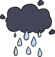 cartoon cloud raining vector