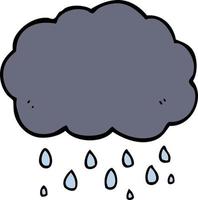 cartoon cloud raining vector