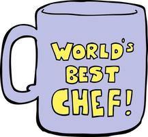 worlds best chef mug vector