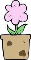 cute cartoon flower vector