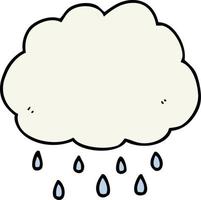 nube de lluvia de dibujos animados vector