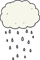 cartoon rain cloud vector