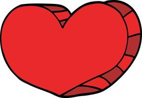 cartoon love heart vector