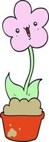 cute cartoon flower vector