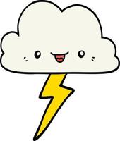 cartoon storm cloud vector