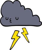 cartoon storm cloud vector