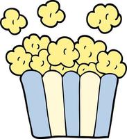 cartoon doodle popcorn vector