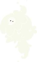 cute flat color style cartoon ghost girl vector