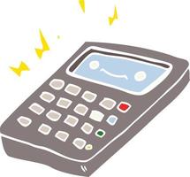 flat color style cartoon calculator vector