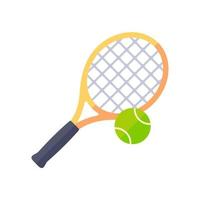 Tennis rackets and balls. outdoor sports equipment vector